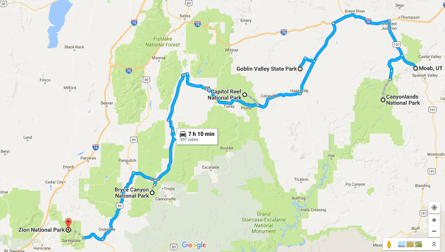 How To Plan A Trip To All 5 Utah National Parks [Map Included]